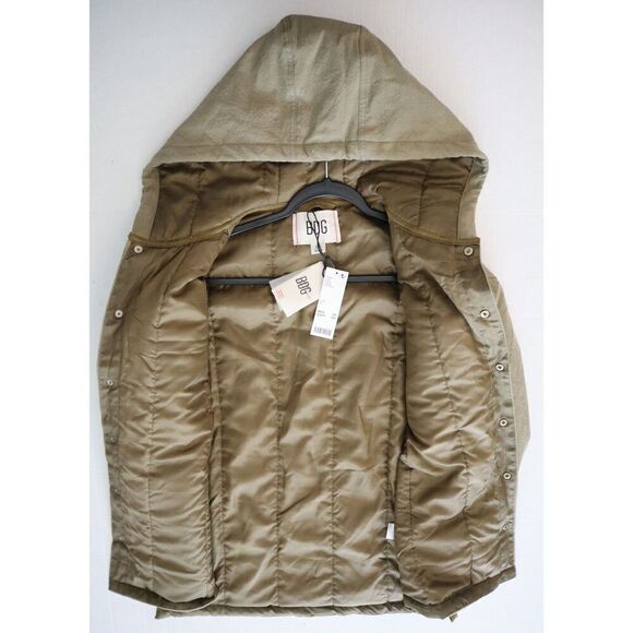 BDG x Urban Outfitters Men's Sz S Taupe Quilted Solid Lined Shirt Jacket - Picture 14 of 14